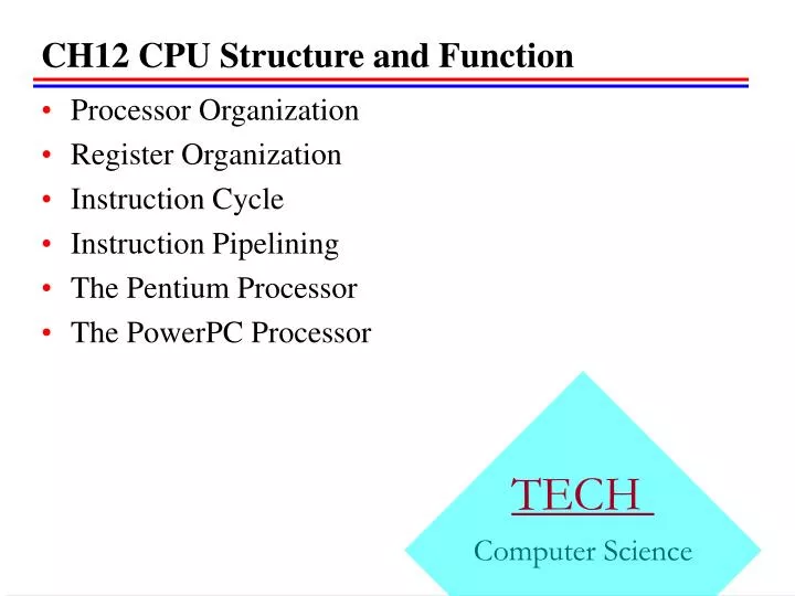 ch12 cpu structure and function