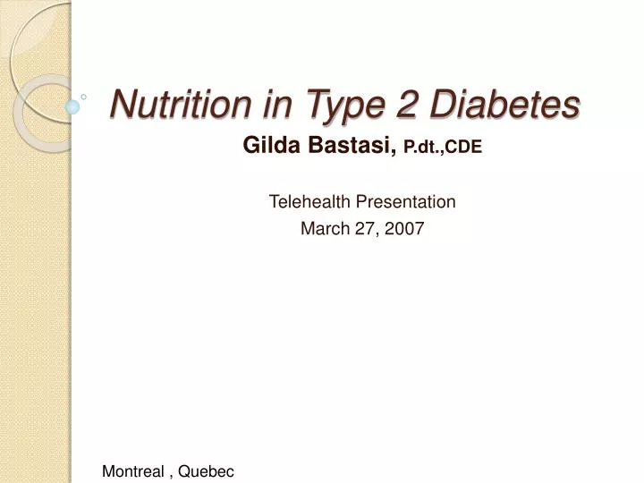 nutrition in type 2 diabetes