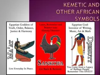 Kemetic and other African Symbols