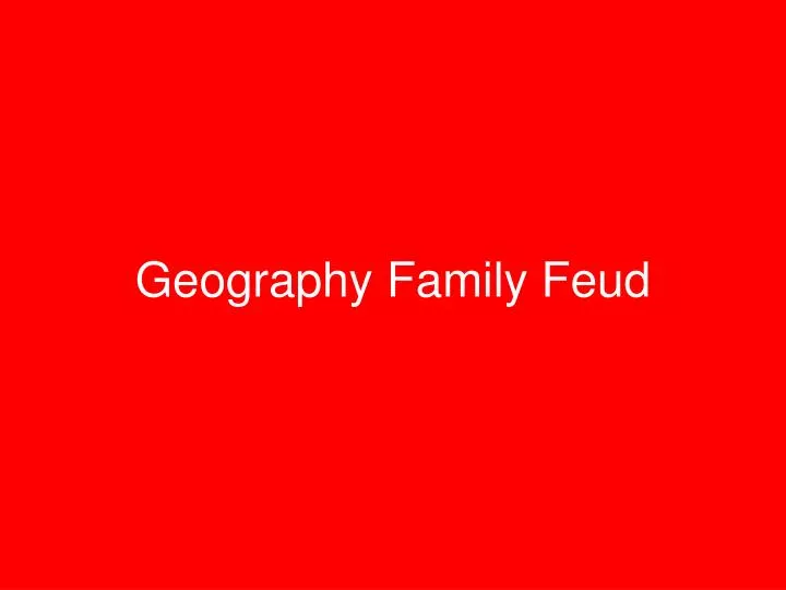 geography family feud