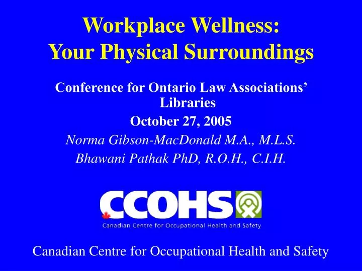 workplace wellness your physical surroundings
