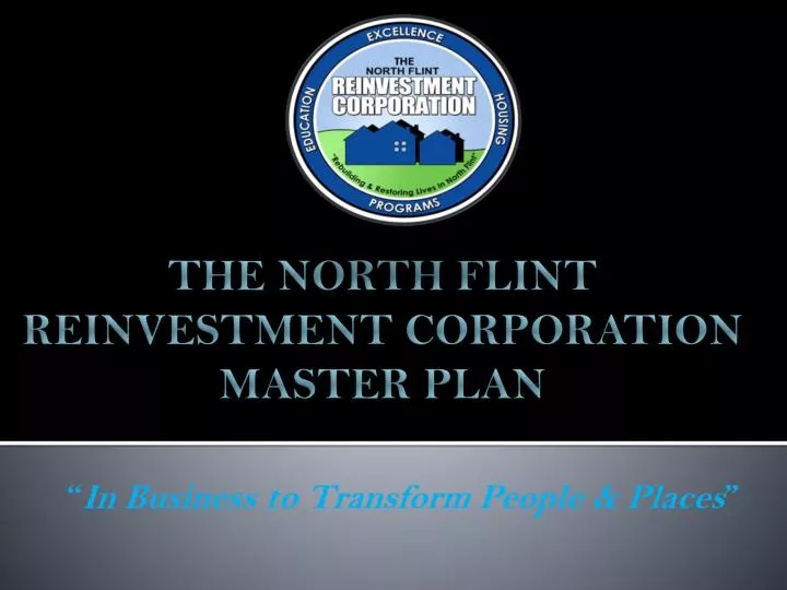 the north flint reinvestment corporation master plan