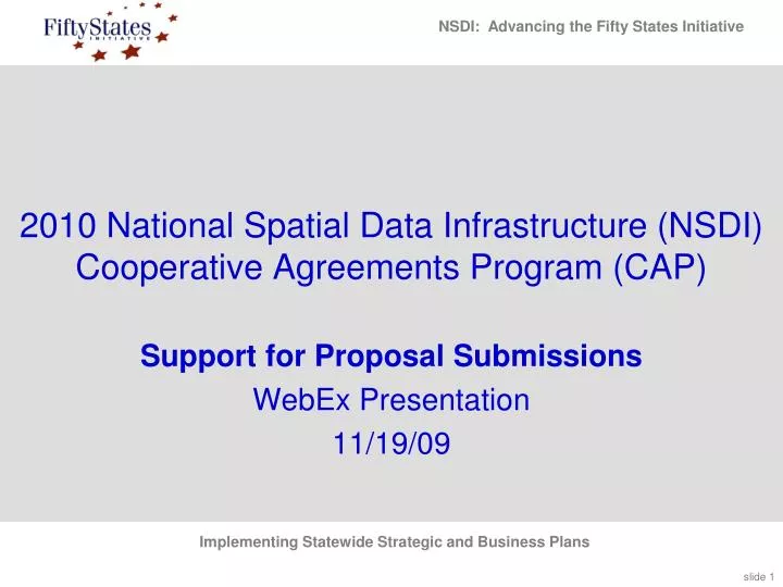 2010 national spatial data infrastructure nsdi cooperative agreements program cap