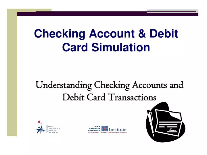 checking account debit card simulation