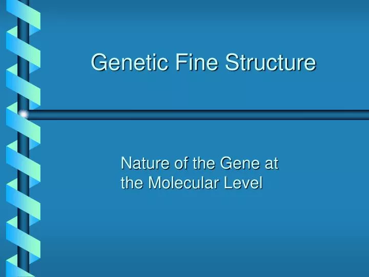 genetic fine structure