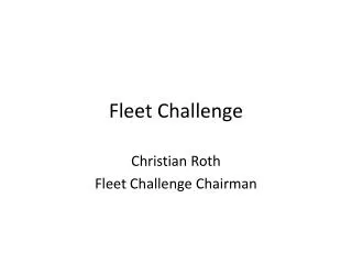 Fleet Challenge