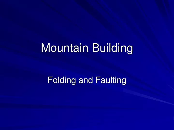 mountain building