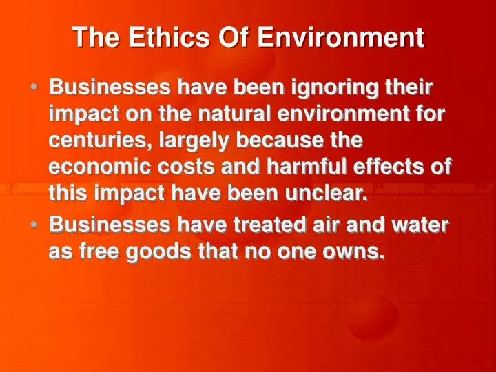 the ethics of environment