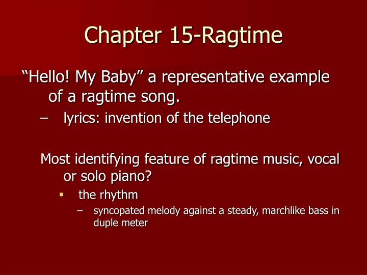 chapter 15 ragtime