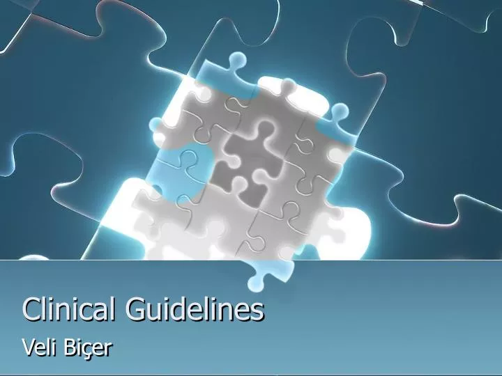 clinical guidelines
