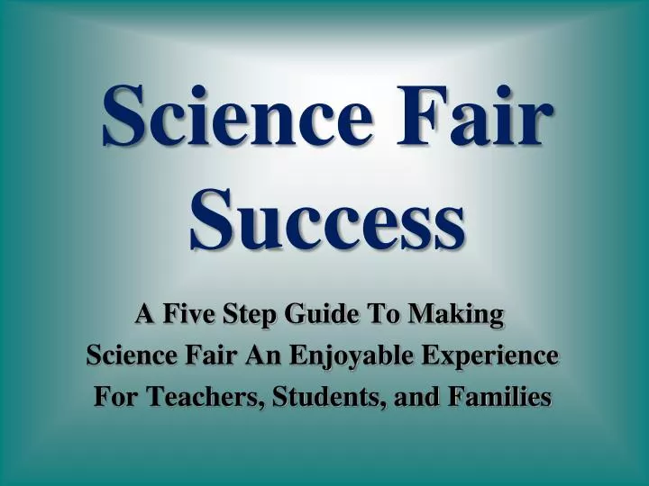 science fair success