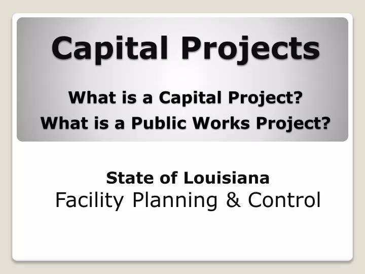 capital projects what is a capital project what is a public works project