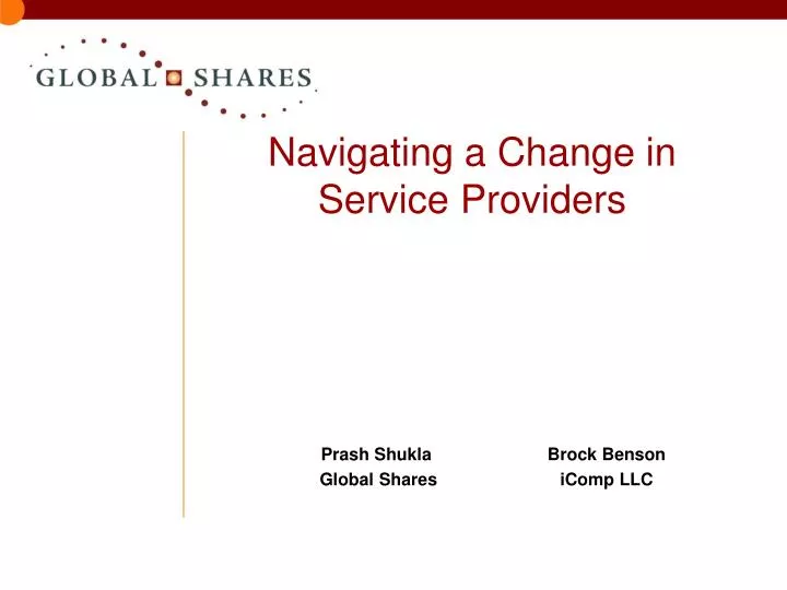 navigating a change in service providers