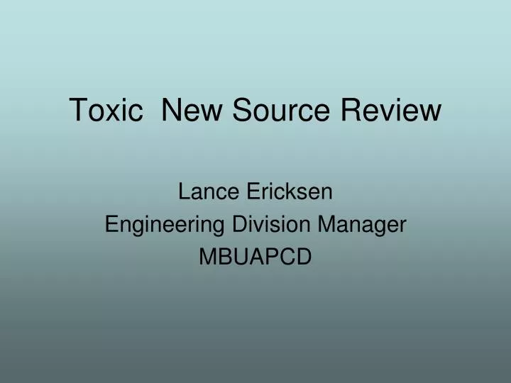 toxic new source review
