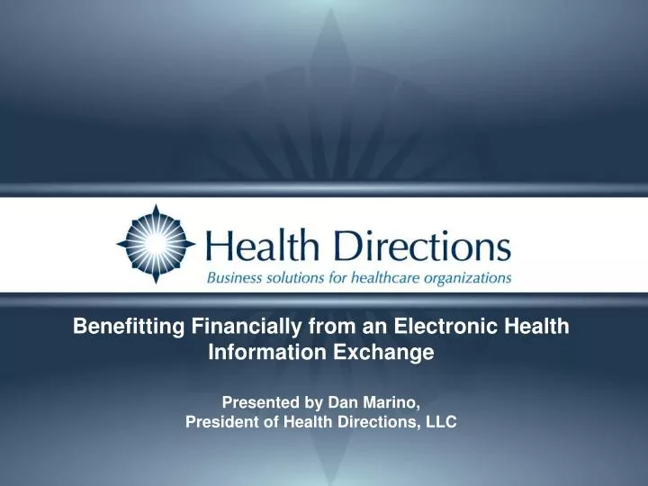 benefitting financially from an electronic health information exchange