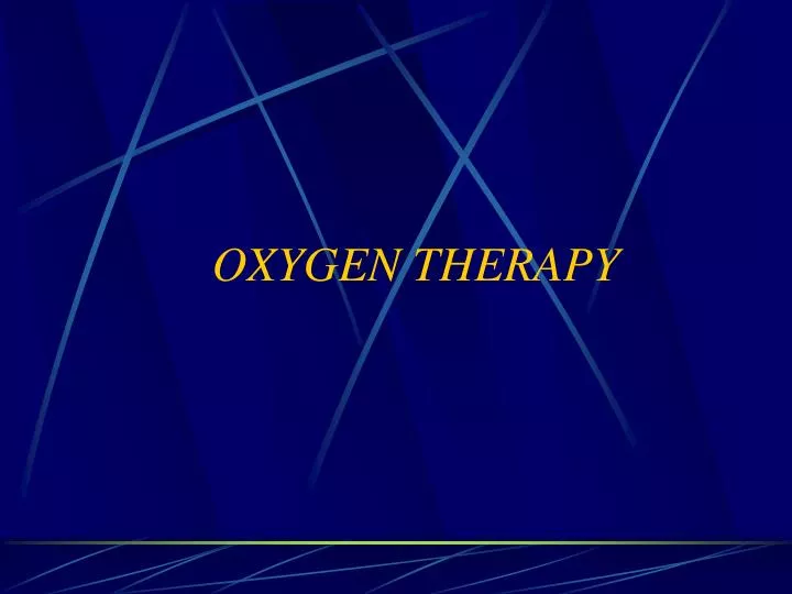 oxygen therapy