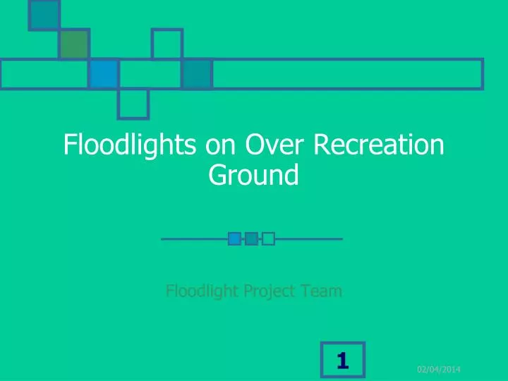 floodlights on over recreation ground