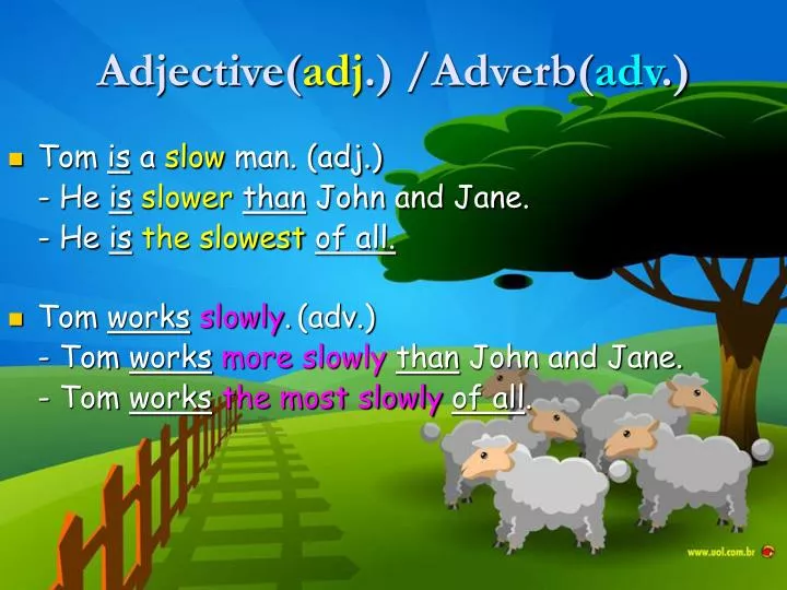 adjective adj adverb adv