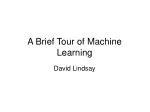A Brief Tour of Machine Learning - slide 1
