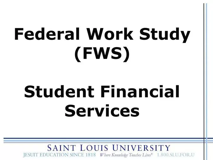 federal work study fws student financial services