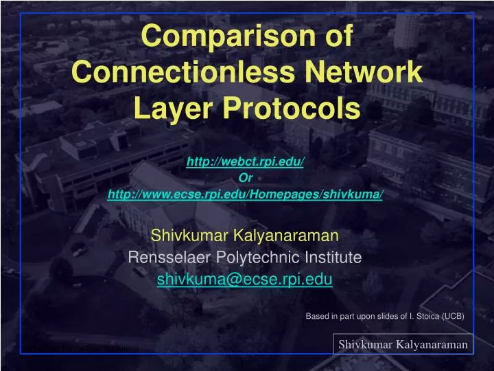 comparison of connectionless network layer protocols