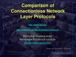 Comparison of Connectionless Network Layer Protocols - slide 1