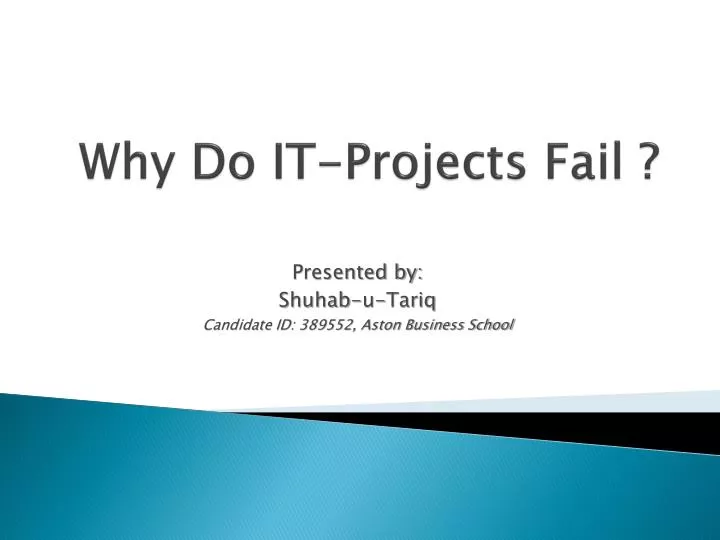why do it projects fail