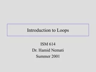 Introduction to Loops