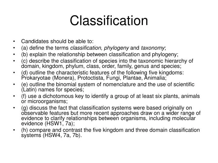 classification