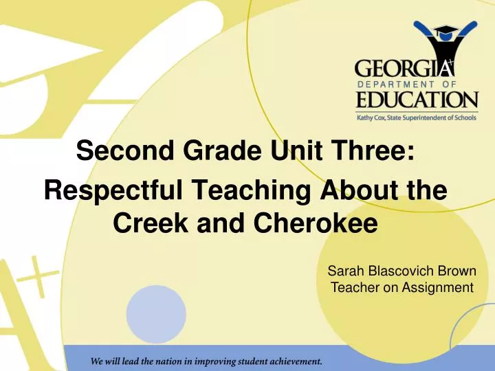 second grade unit three respectful teaching about the creek and cherokee