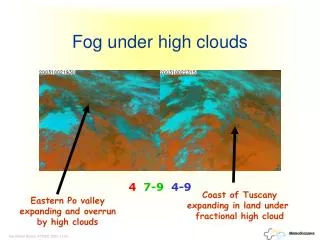 Fog under high clouds