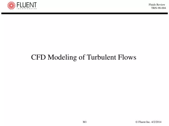cfd modeling of turbulent flows