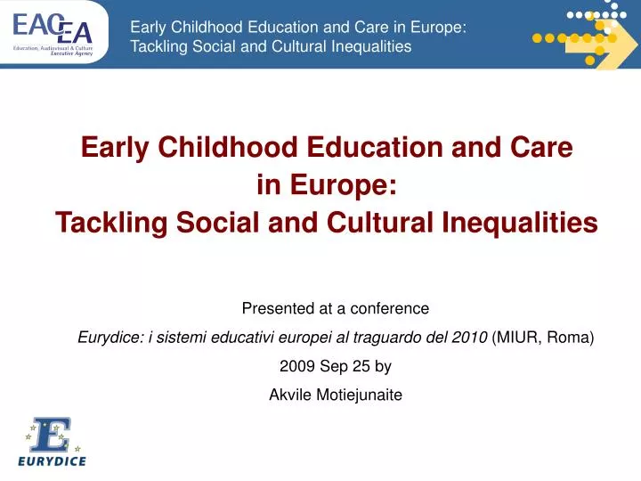 tackling social and cultural inequalities through early childhood education and care in europe