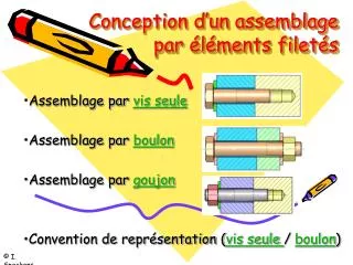 conception d un assemblage par l ments filet s