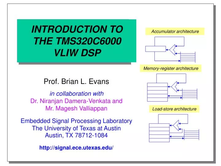 introduction to the tms320c6000 vliw dsp