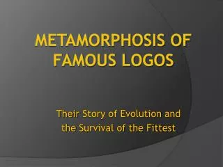 Metamorphosis of Famous Logos