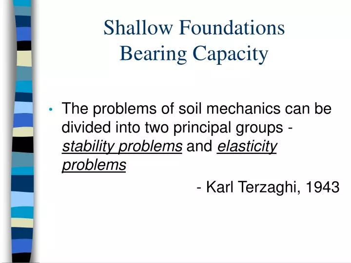 shallow foundations bearing capacity