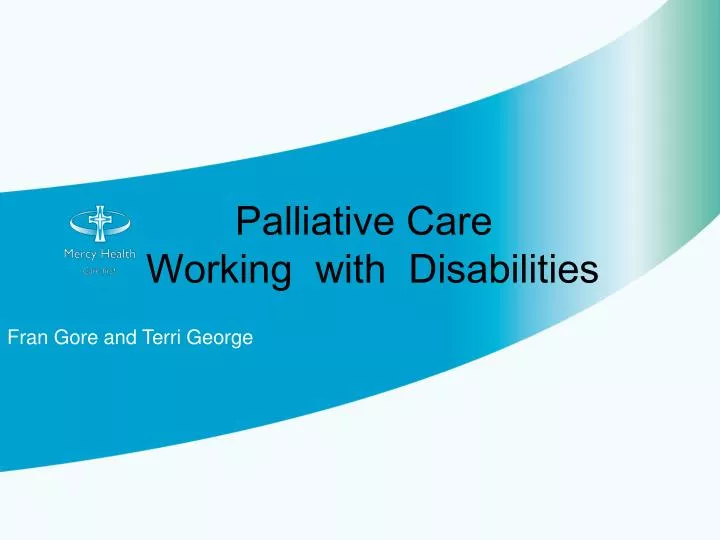 palliative care working with disabilities