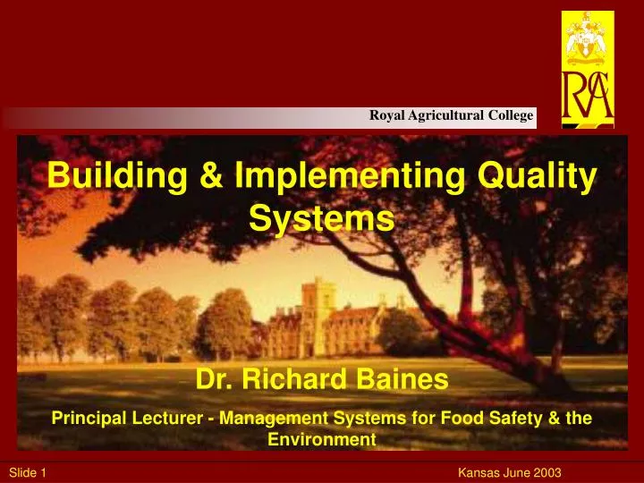 building implementing quality systems