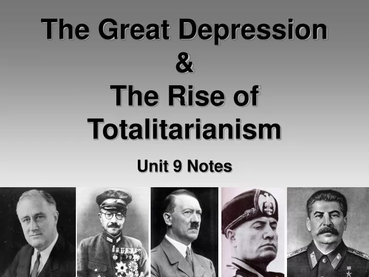 the great depression the rise of totalitarianism