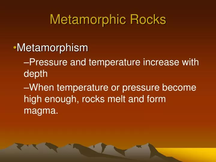 metamorphic rocks