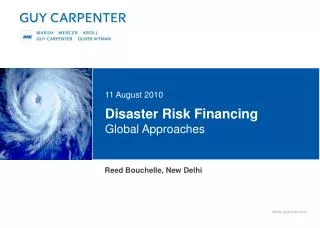 Disaster Risk Financing Global Approaches