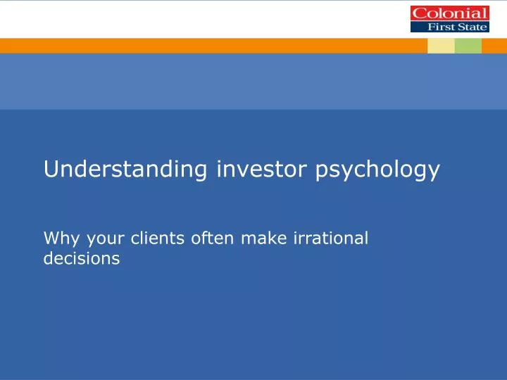 understanding investor psychology