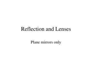 Reflection and Lenses