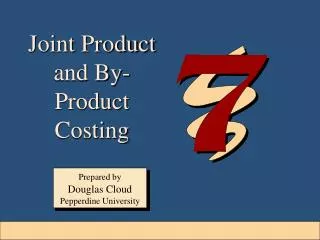 Joint Product and By-Product Costing