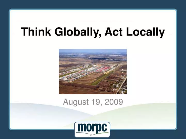 think globally act locally