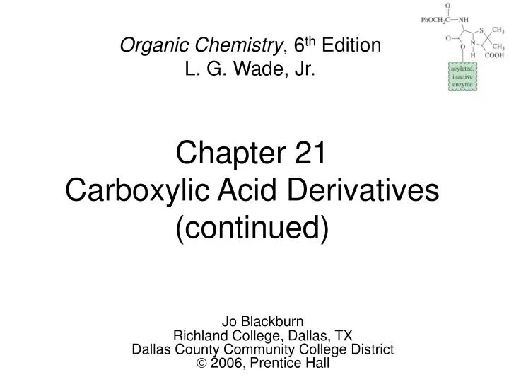 chapter 21 carboxylic acid derivatives continued