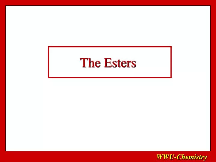 the esters