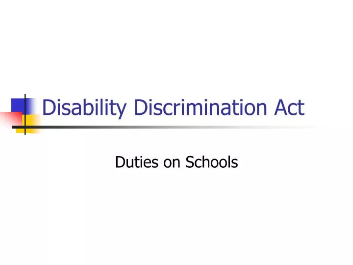 disability discrimination act