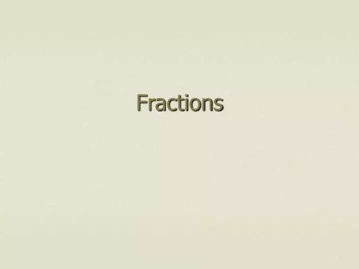 fractions